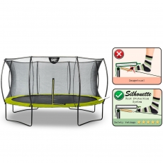 Батут з сіткою Exit Silhouette 427см green
